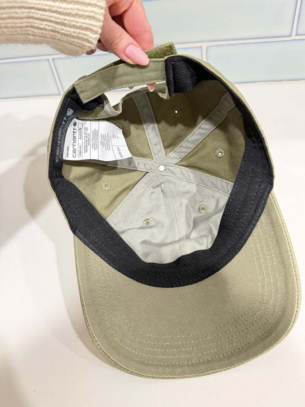 Carhartt canvas baseball hat army green - new - Picture 3 of 3
